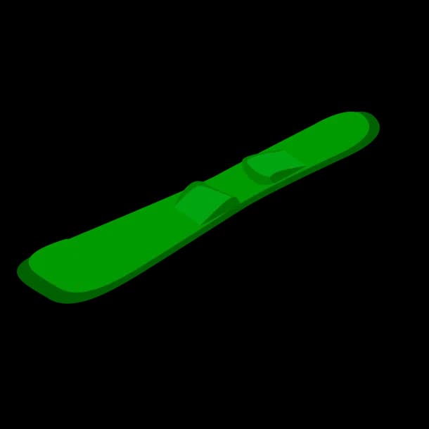 Green Neon Snowboard