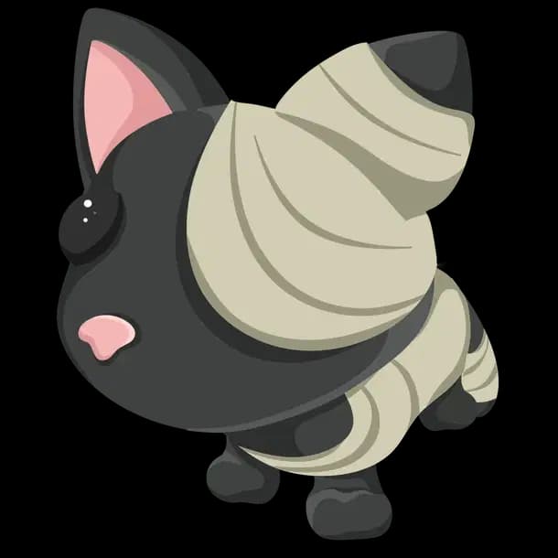 Halloween Black Mummy Cat Adopt Me value