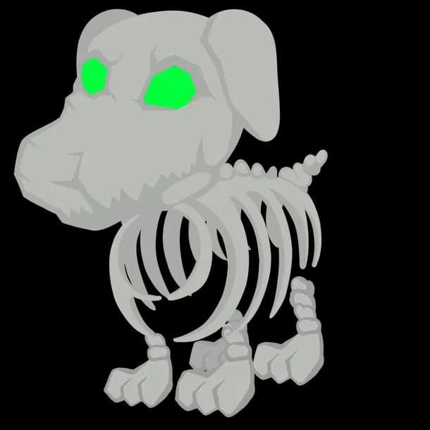 Halloween White Skeleton Dog Adopt Me value