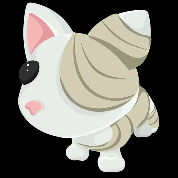 Halloween White Mummy Cat Adopt Me value