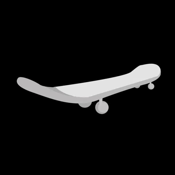 Neon White Skateboard