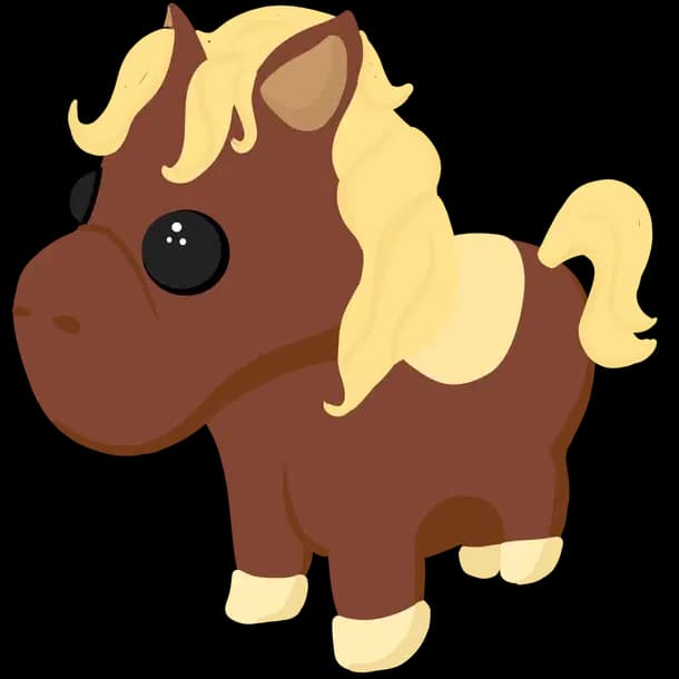 Shetland Pony Dark Brown Adopt Me value